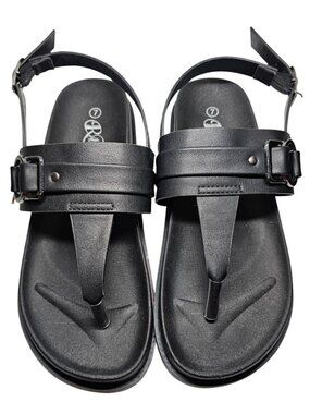 The Mr. Erica Modern Rebel Women's Sandals, Size 7, Black, Casual Flip-Flop Shoe